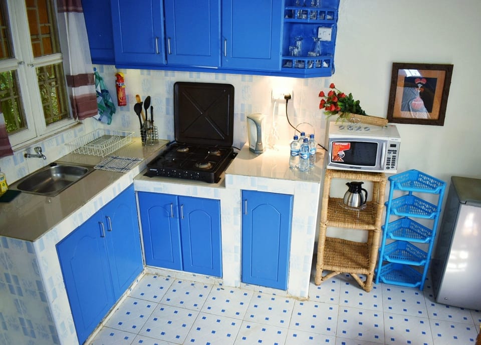 Standard Cottage | Private kitchen | Fridge, microwave, stovetop, electric kettle