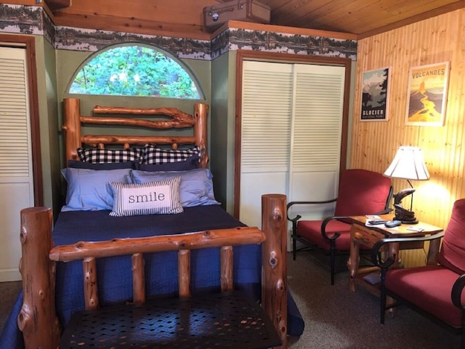 bed and additional seating