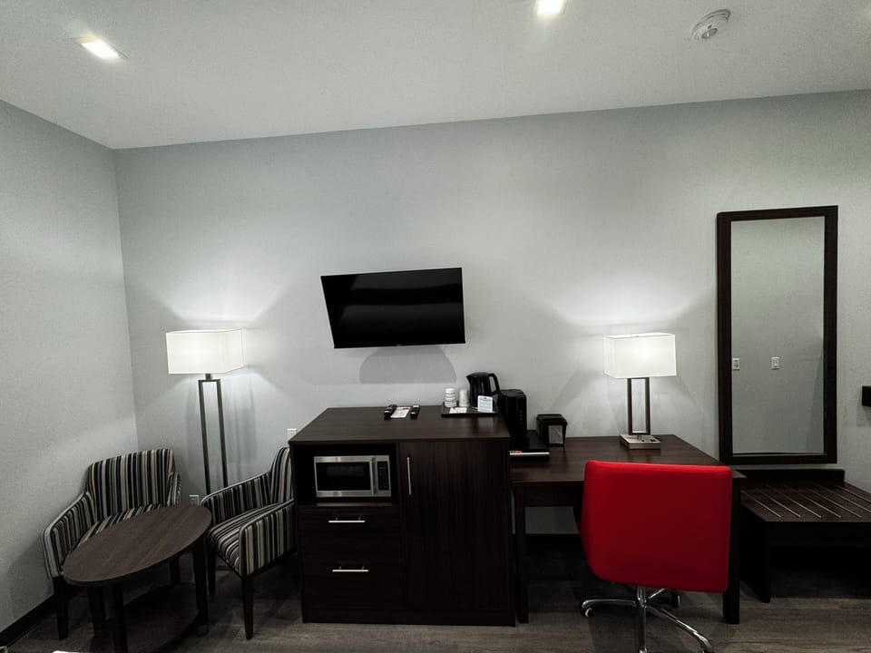 Room, 2 Queen Beds, Non Smoking | Down comforters, pillowtop beds, desk, blackout drapes