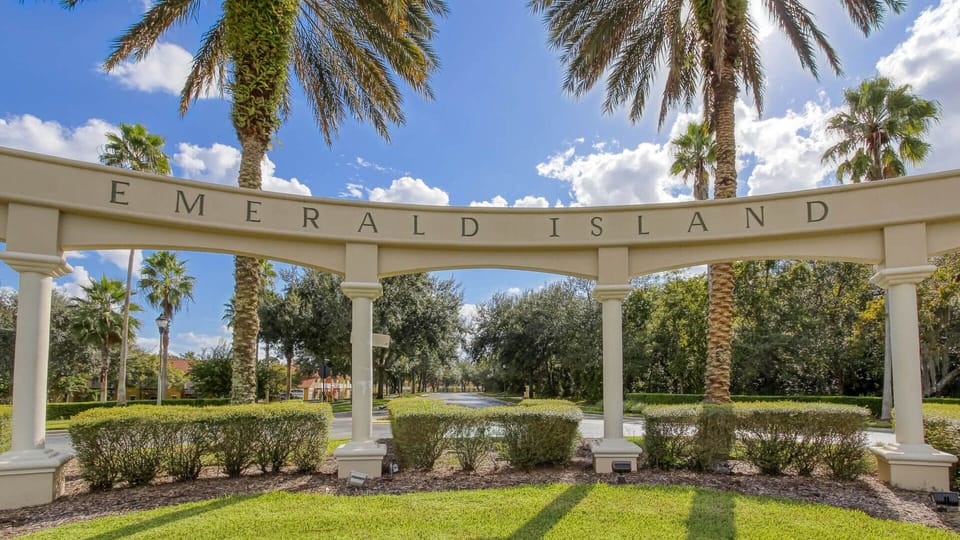 Welcome to paradise: Emerald Island Resort's inviting entrance.
