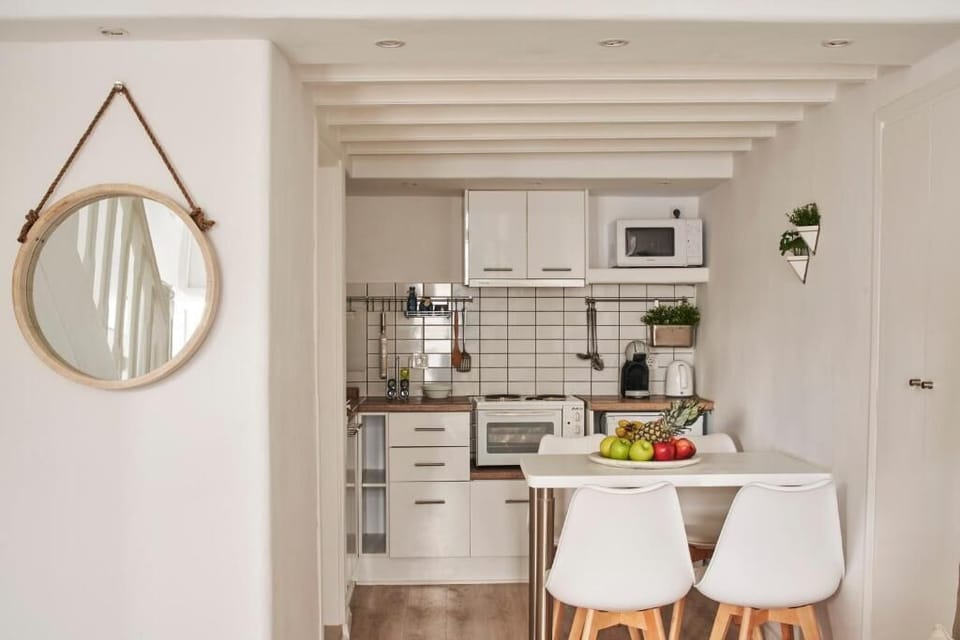 City Apartment, Annex Building | Private kitchen | Full-size fridge, microwave, oven, stovetop