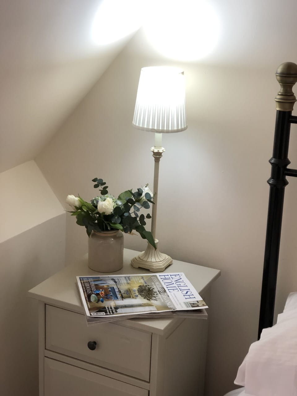 Bedside table and Reading lamps