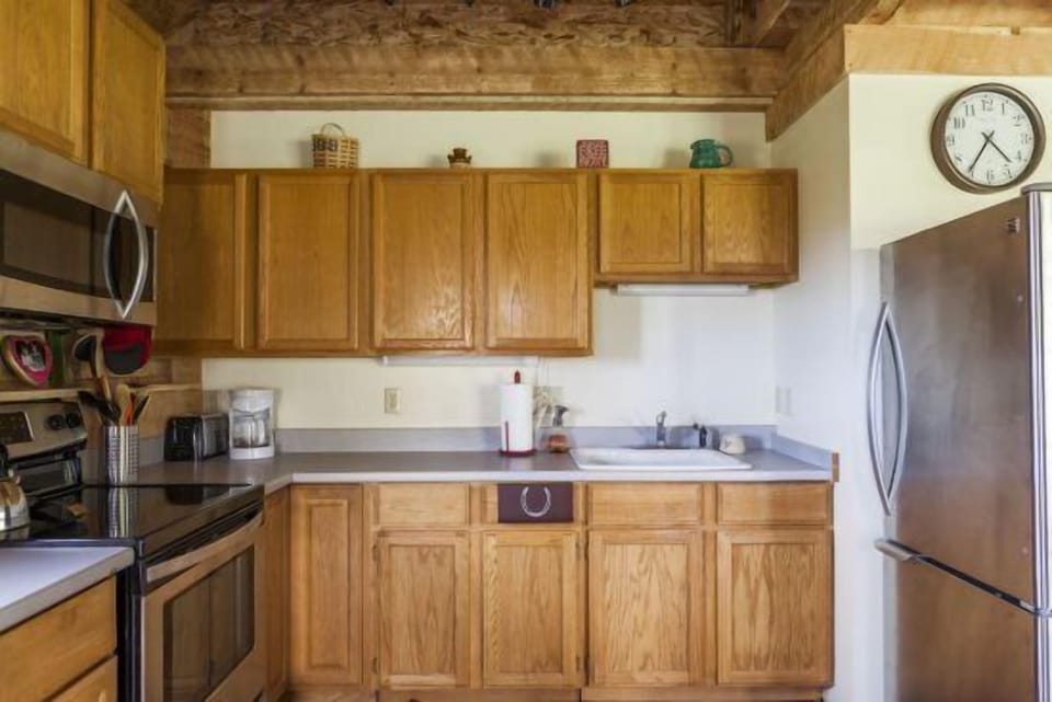 Plenty of counter space and full size fridge