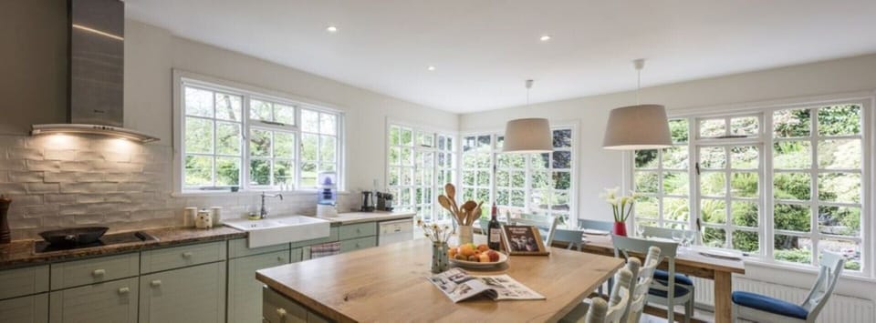 The large family friendly kitchen.