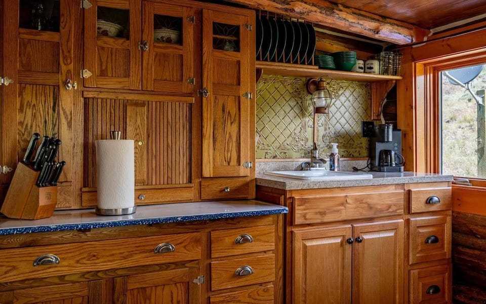 Beautiful fixtures in the kitchen blend modern convenience with traditional appeal.