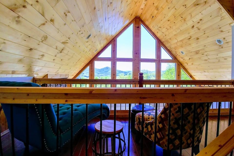 View of the mountains as seen from the master bedroom — a stunning and peaceful backdrop to wake up to each day.