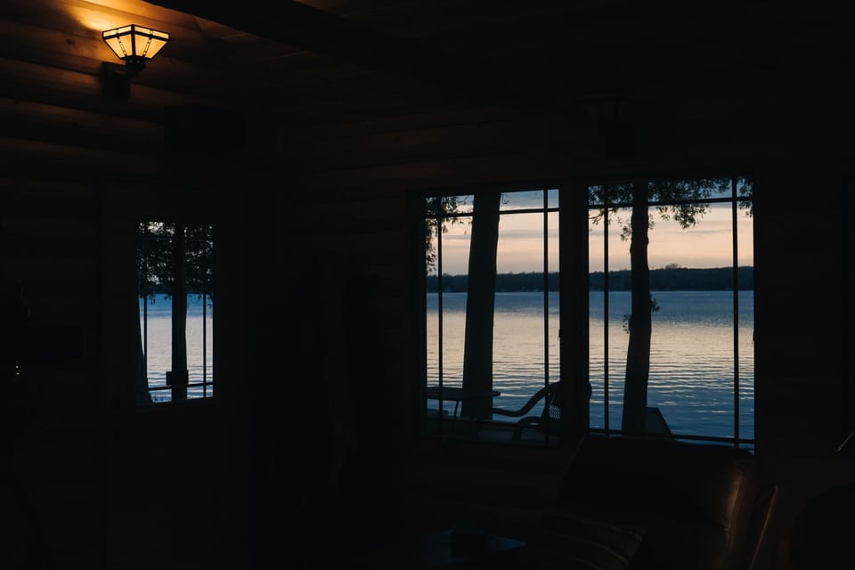 You'll feel right on the water from inside the cabin.