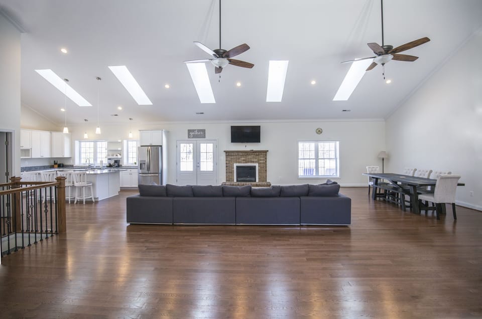 Large ceilings and skylights let in tons of natural light! 