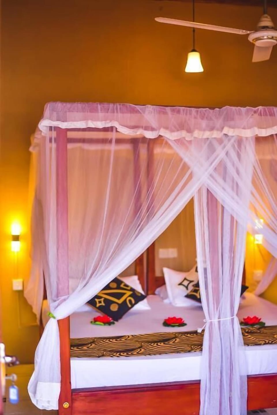 Desk, free WiFi, bed sheets