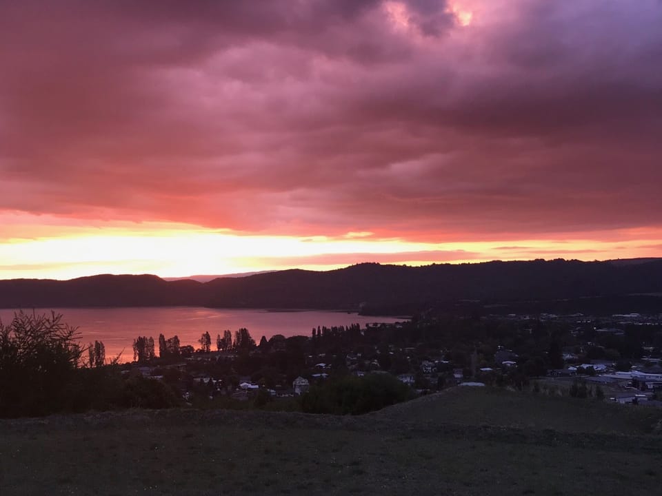 Sunset over Kinloch from the Locheagles hilltop.