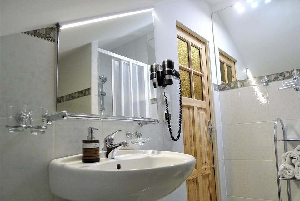 Deluxe Double Room | Bathroom | Shower, designer toiletries, hair dryer, towels