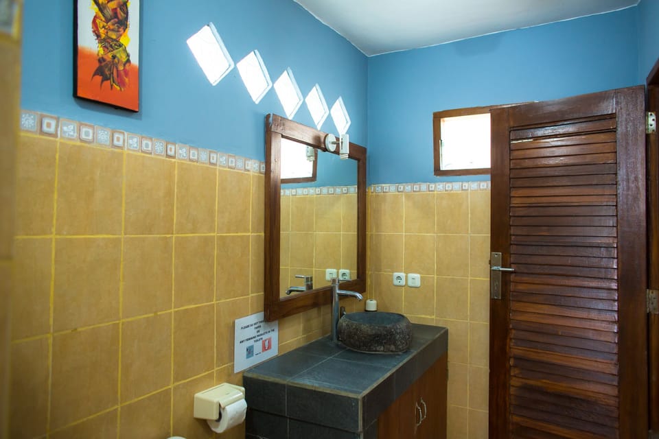 Double Room | Bathroom | Shower, towels, soap, toilet paper
