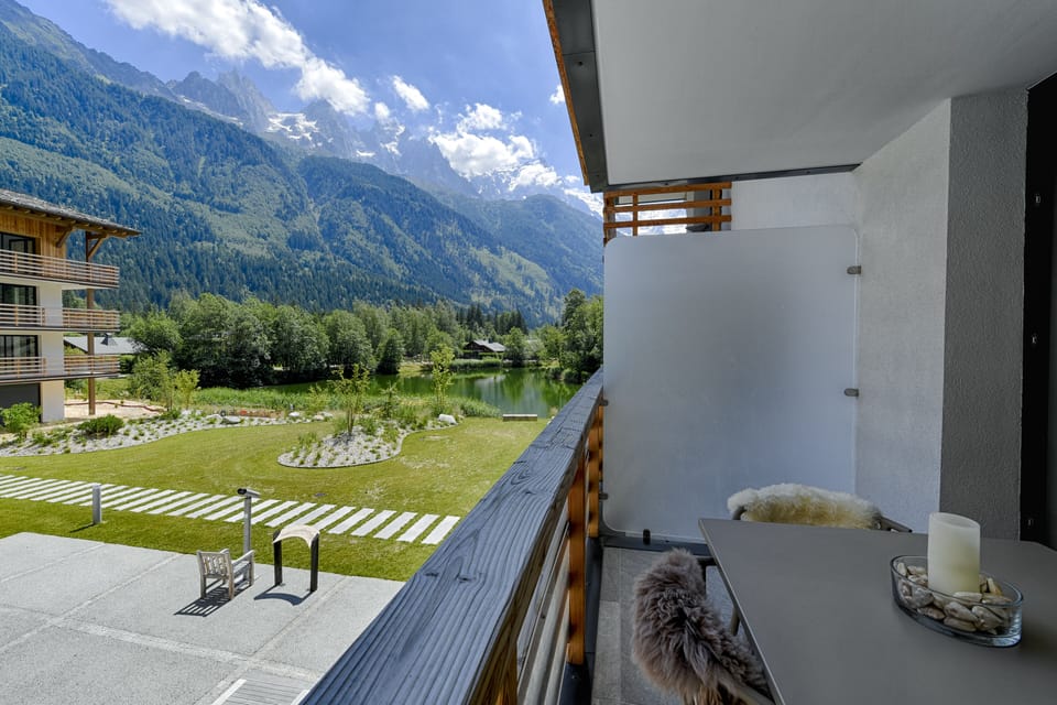 The stunning view in summertime from the terrace