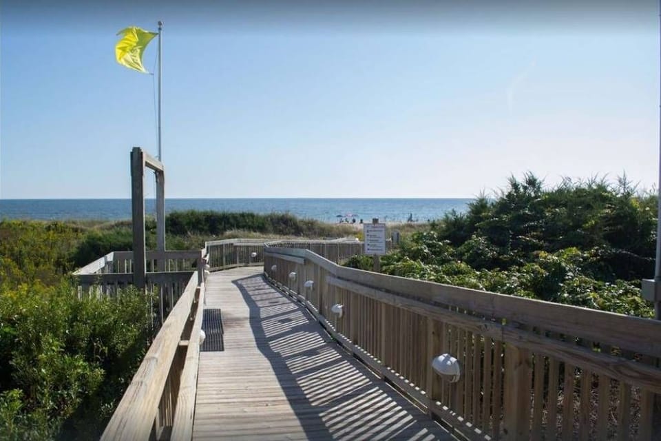 This beach ramp is right down the stairs from the condo *Wheelchair accessible!*