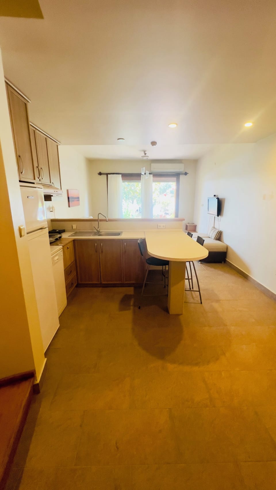 Apartment, 1 Bedroom, Sea View | Private kitchen | Fridge