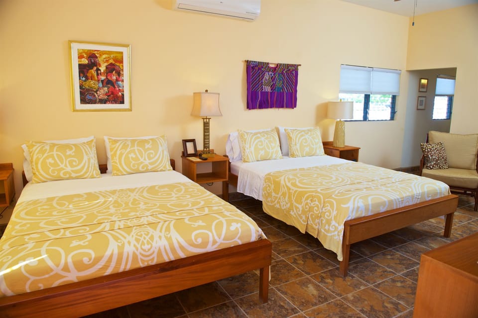 Deluxe Double Room, 2 Queen Beds, Ocean View | WiFi (free), bed sheets