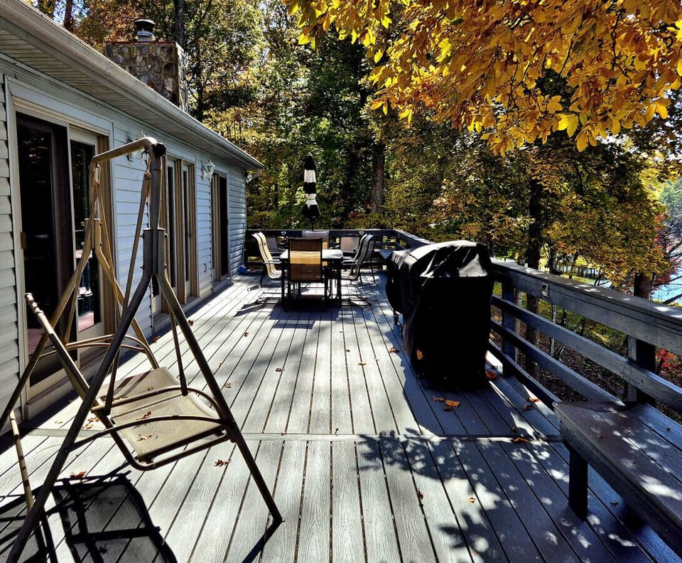 Enjoy picturesque views and relaxing moments on our beautiful deck.