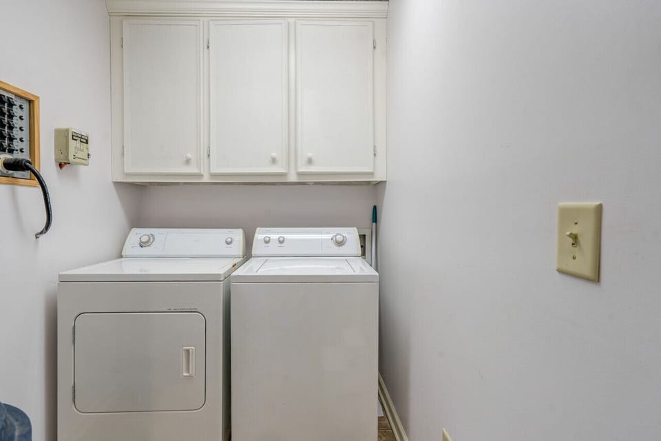 Our laundry room makes cleaning up after your adventures easy and efficient.
