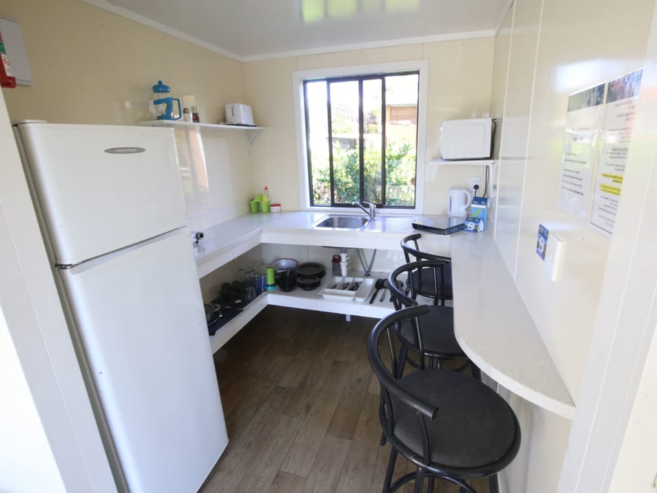 Shared fridge, microwave