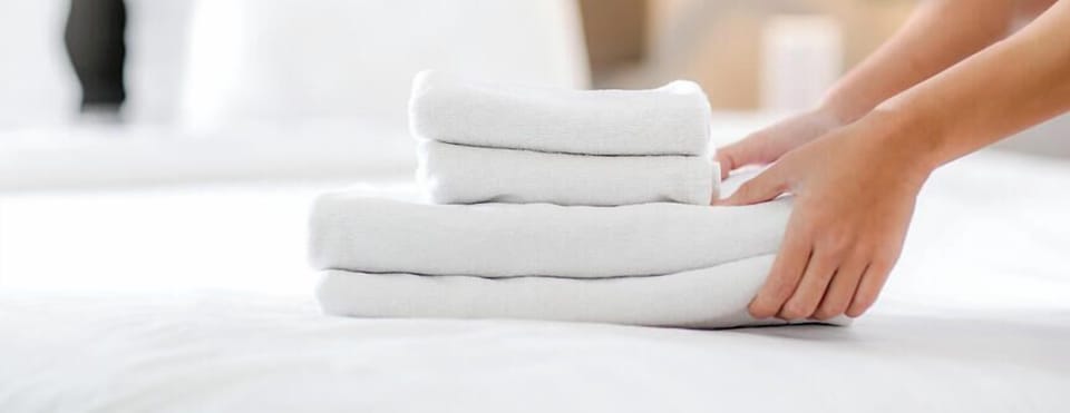 Fresh towels await your arrival, crisp and neatly prepared so you can unpack, unwind, and know everything you need is taken care of before you even arrive.