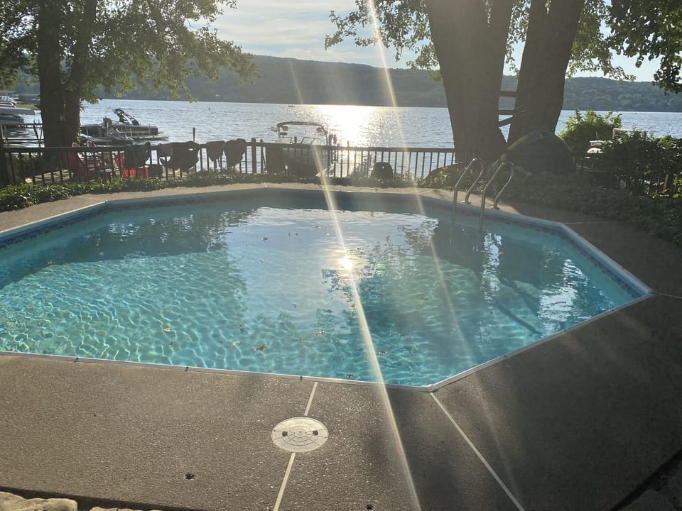 Pool heated to 83 degrees May to September.  