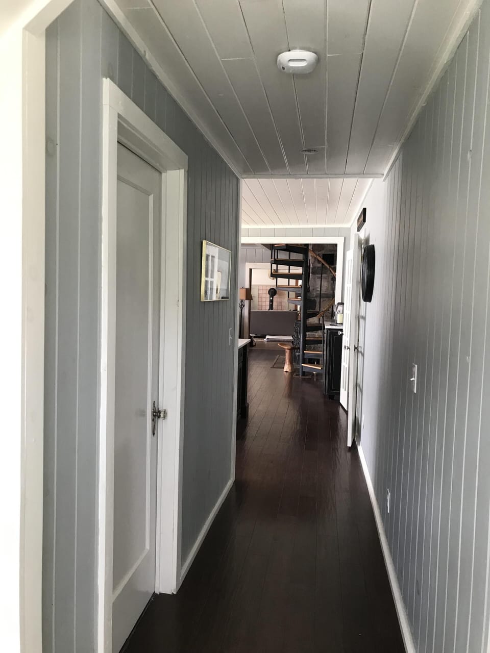 Hall from main entrance leads to kitchen and 2 living rooms. 
