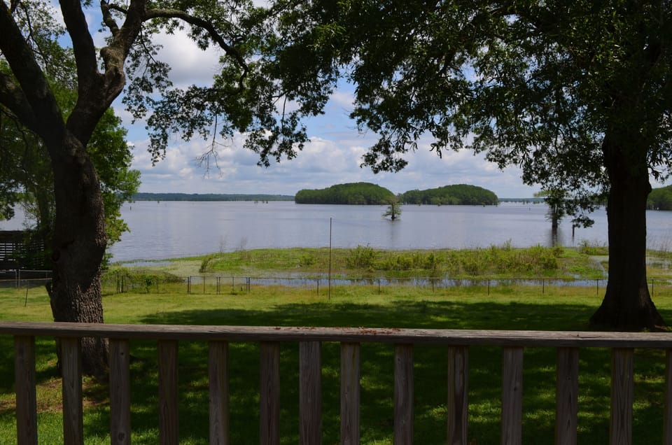 Serene lakefront views off the attached deck!  Kahula Lodge!