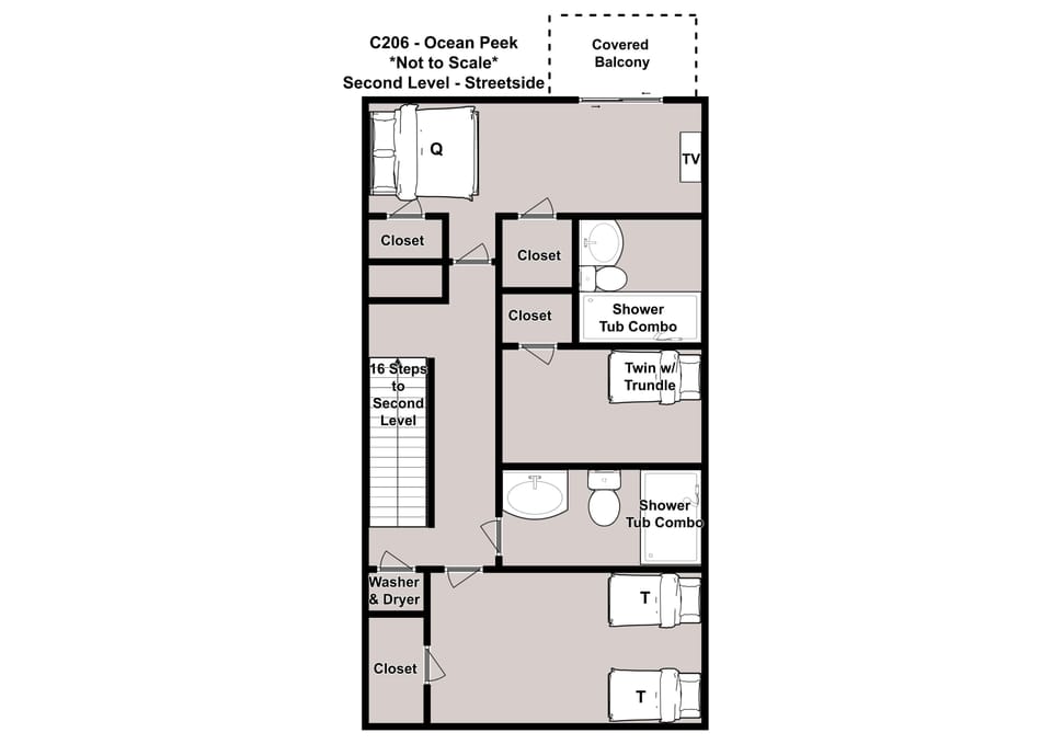 Ocean Peek Second Floor Layout