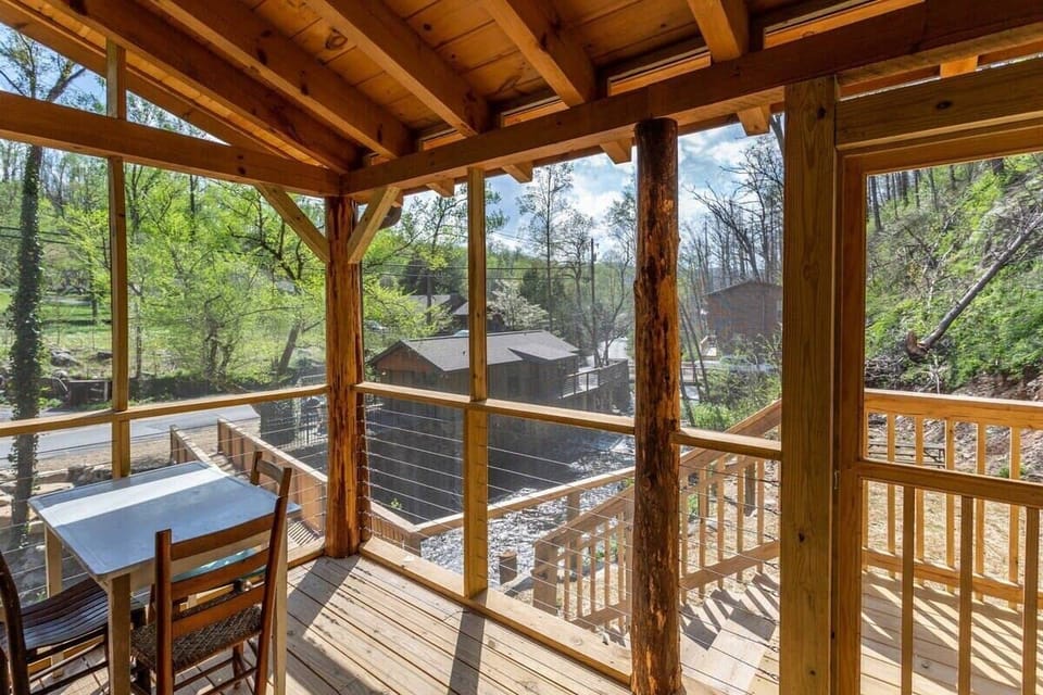 Beautiful scenery off the screened-in porch!