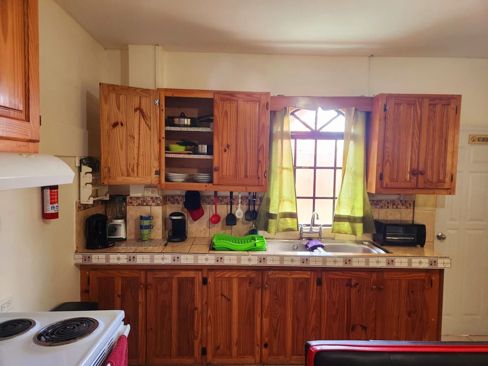 All the kitchen space you need for your stay.