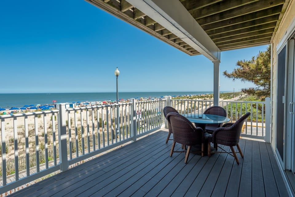 Oceanfront Balcony off the Livingroom.