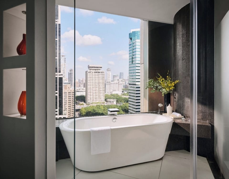 Superior King | Bathroom | Separate tub and shower, hair dryer, bathrobes, slippers