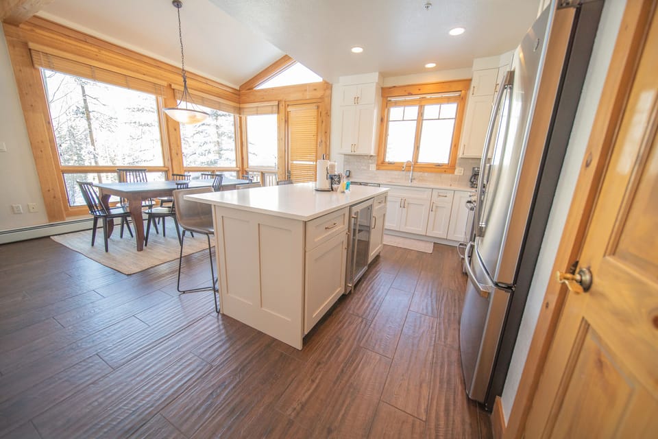 Kitchen island with bar stool seating