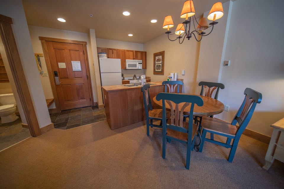 Dining area and kitchen