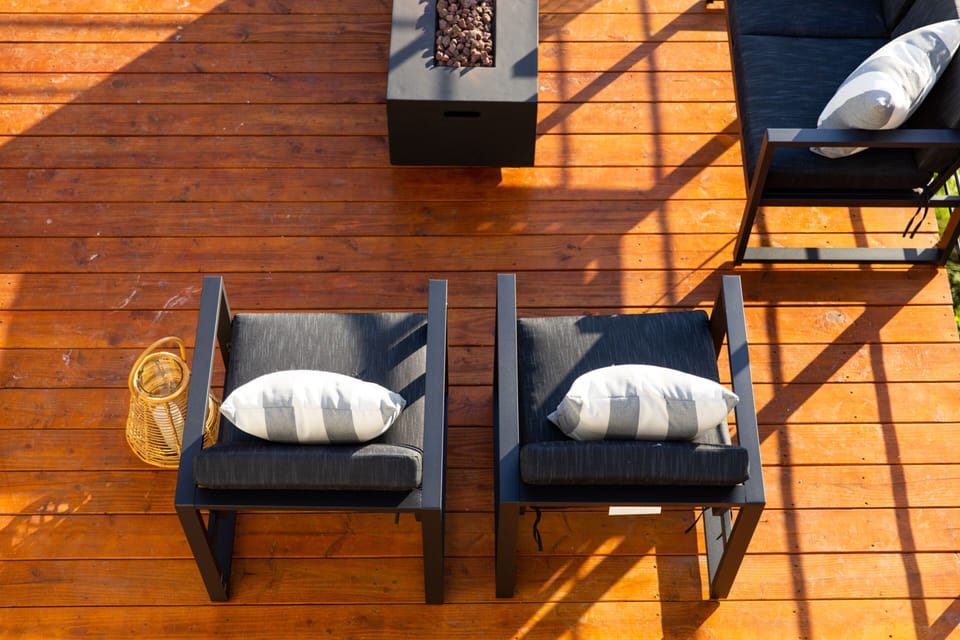Grab a seat and relax by the firepit.