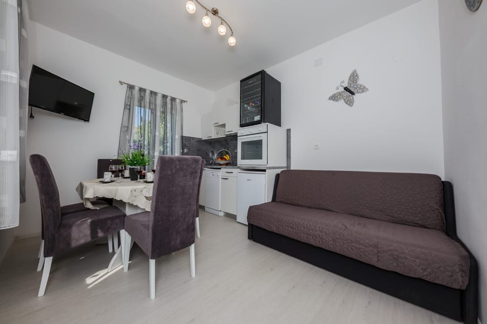 Living room with kitchen