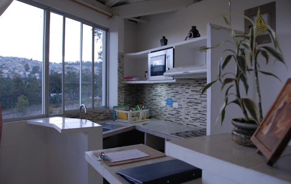 Refrigerator (on request), microwave (on request), oven, dishwasher