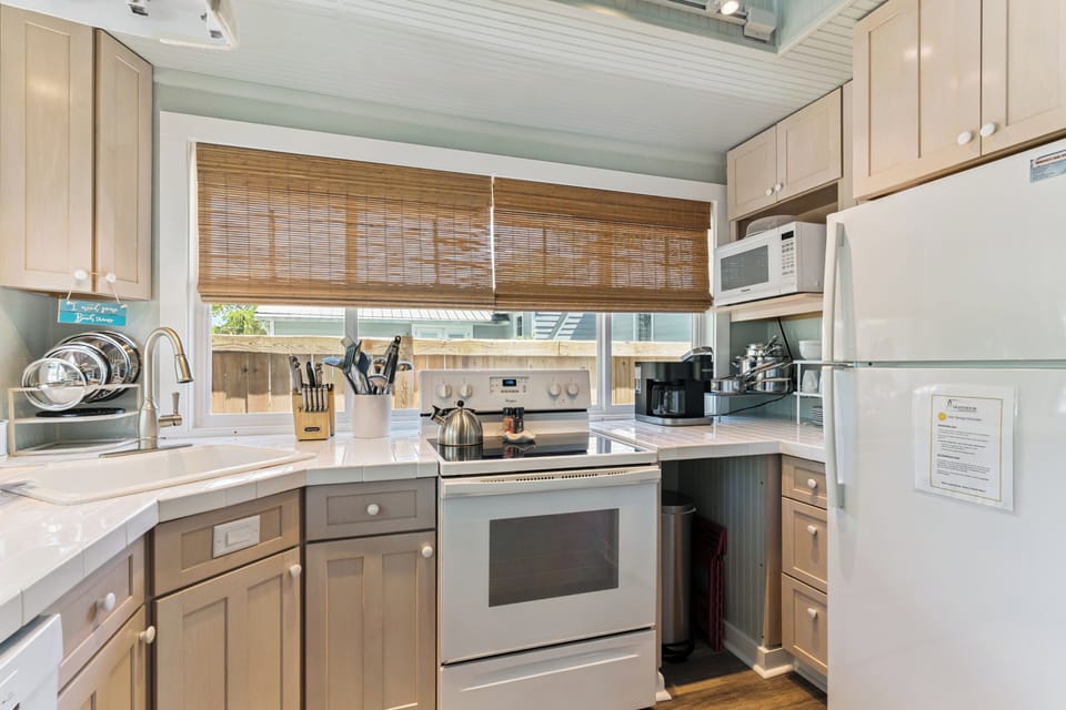Your fully equipped kitchen features everything you need to prepare meals, from stainless steel appliances to ample counter space.