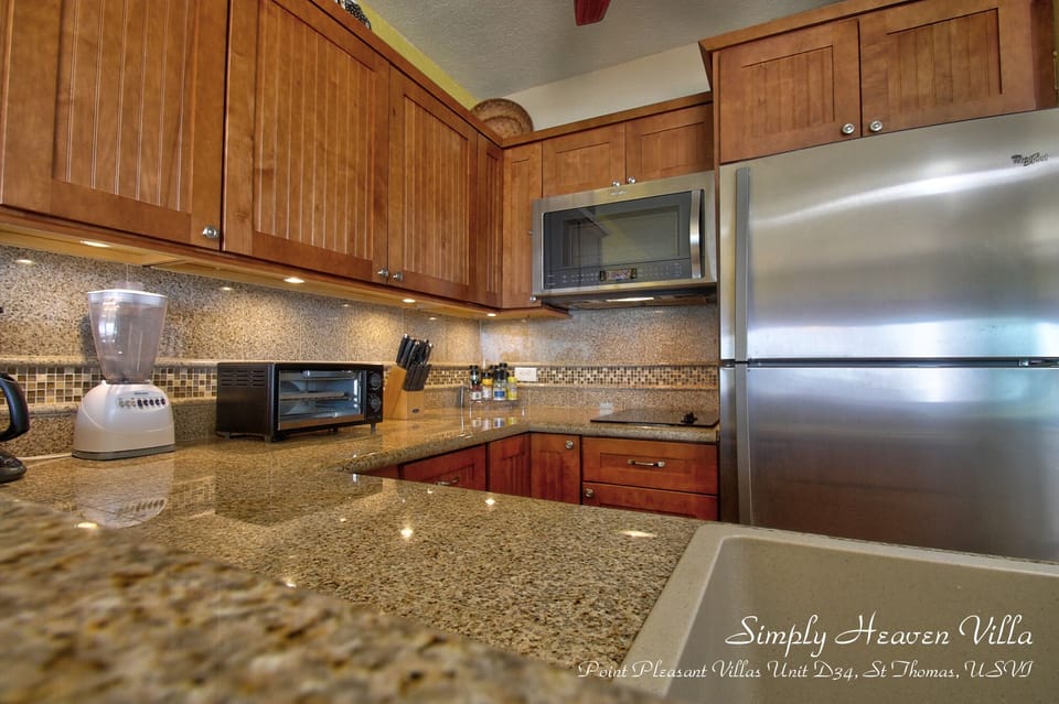 Modern, updated kitchen includes everything you need to make your stay comfy