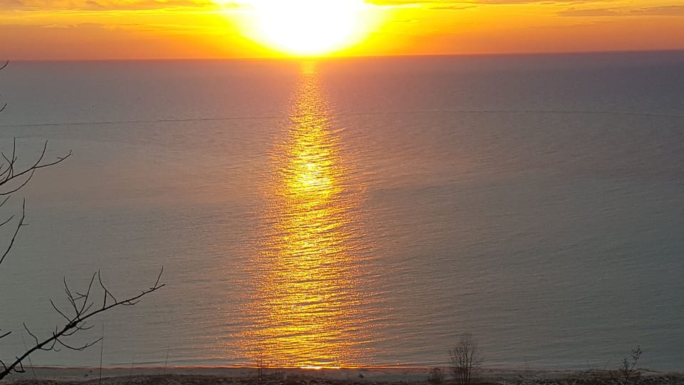 Lake Michigan Sunset- view from the bluff