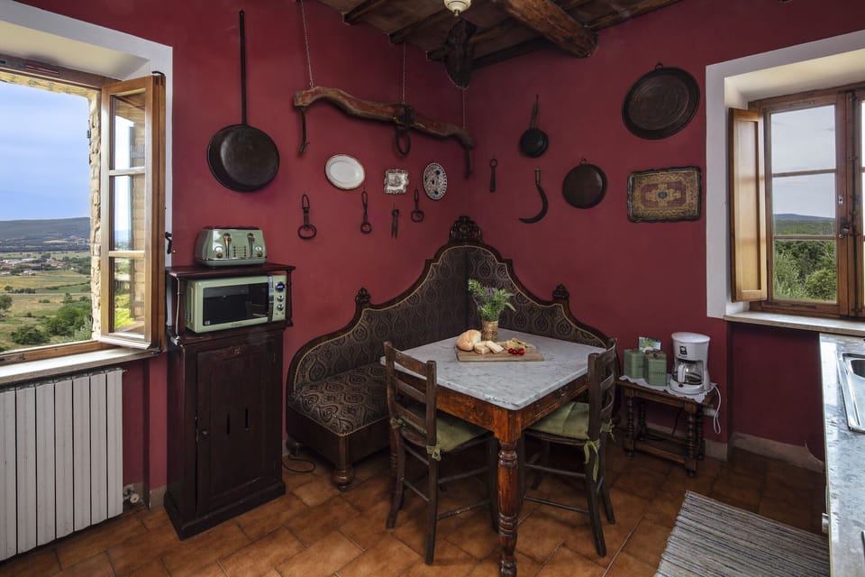 Breakfast table in the kitchen 
