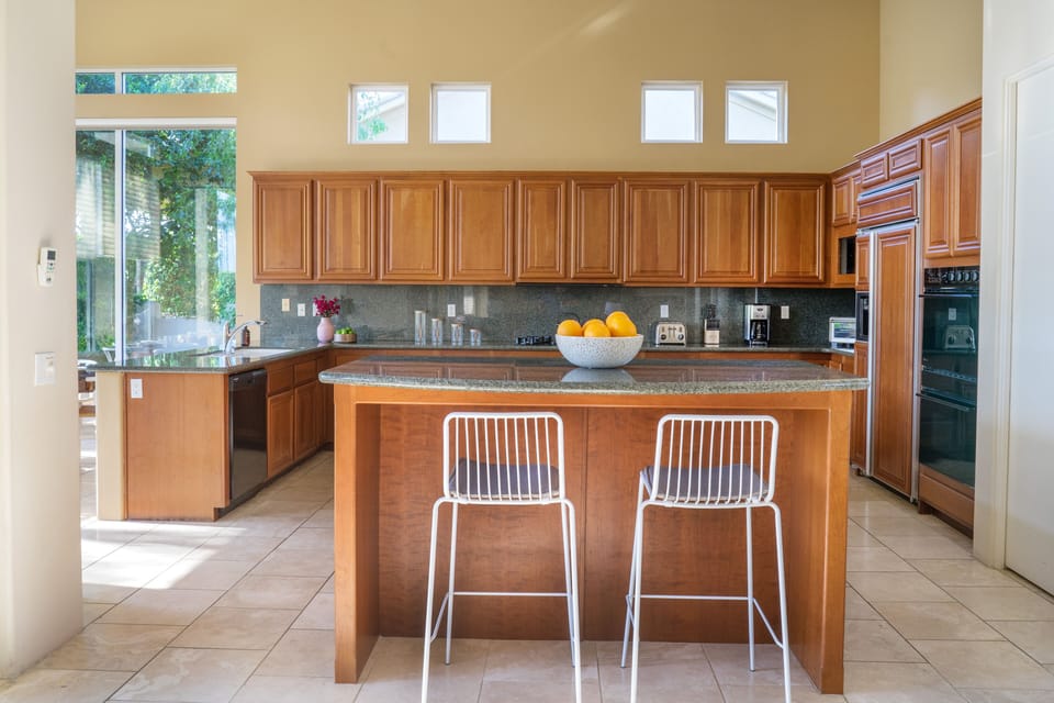 Spacious kitchen.