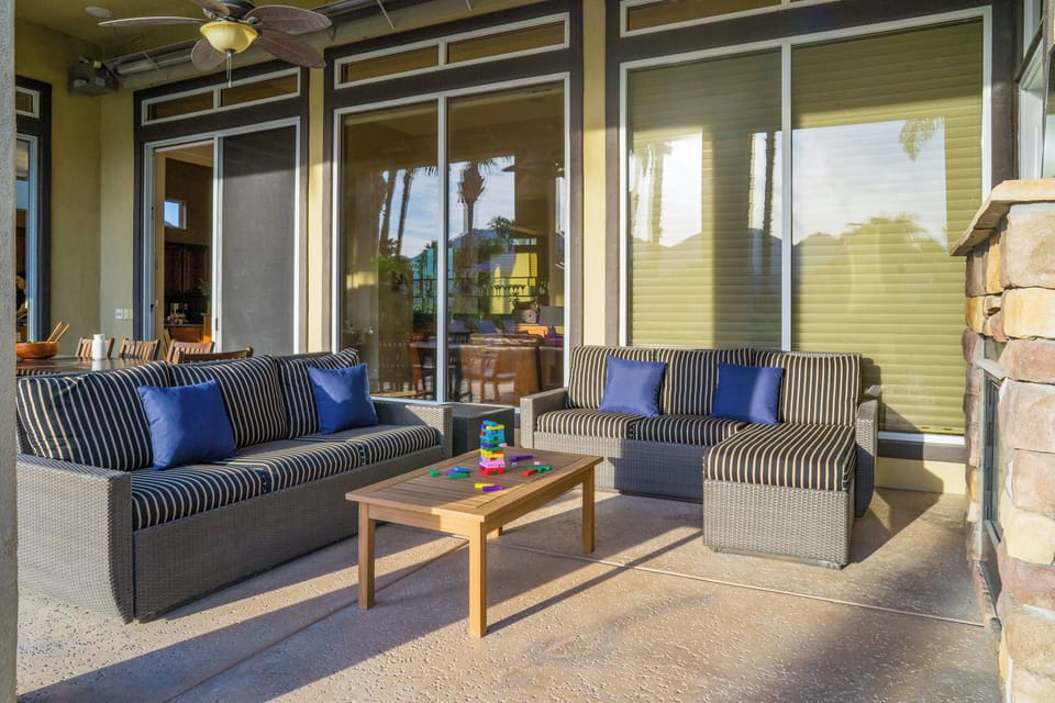Comfortable sitting area on the patio.