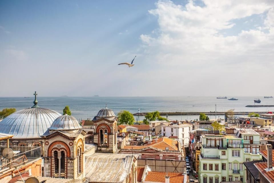 Double Room, Terrace, Sea View | Minibar, in-room safe, desk, blackout drapes