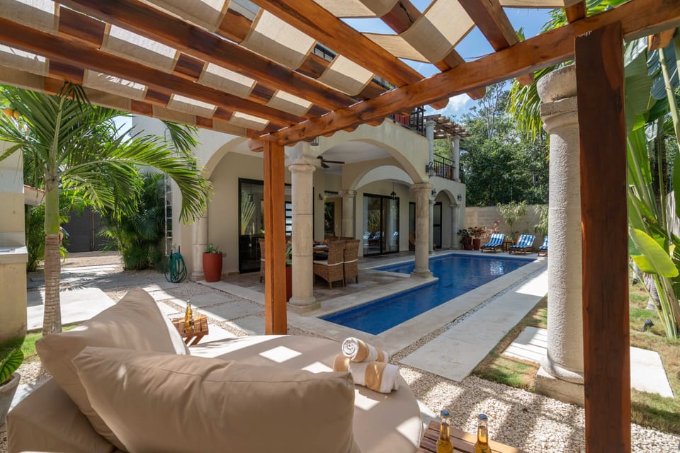 Pool + Chaise Lounges + Outdoor Dining + Cabana