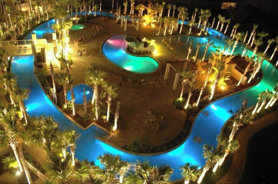 Lazy river at night