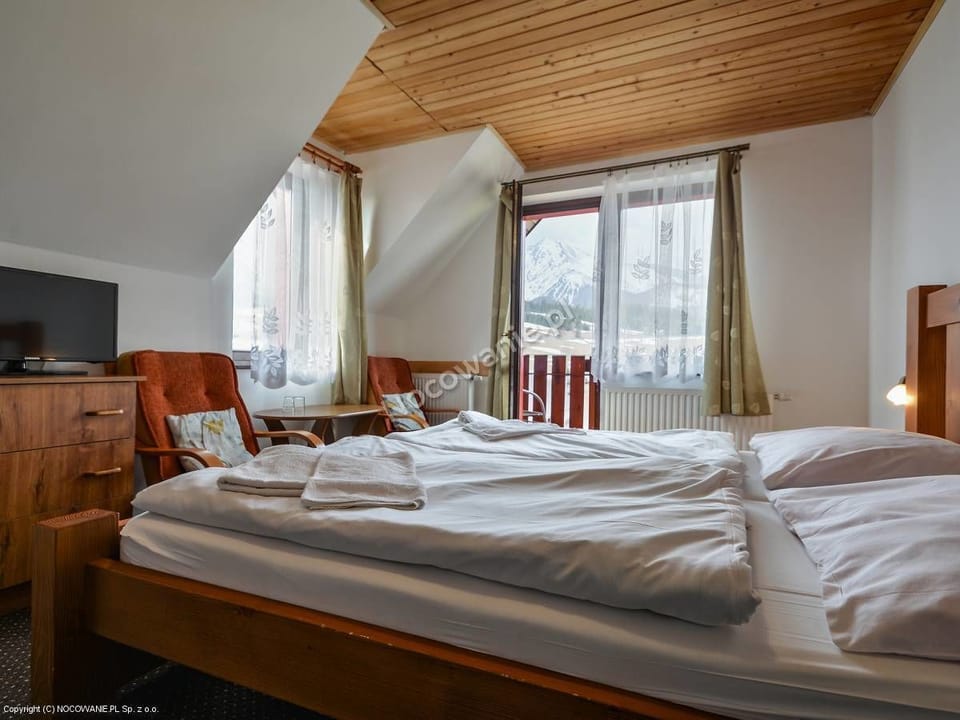 Panoramic Double Room, Mountain View | Desk, laptop workspace, blackout drapes, free WiFi
