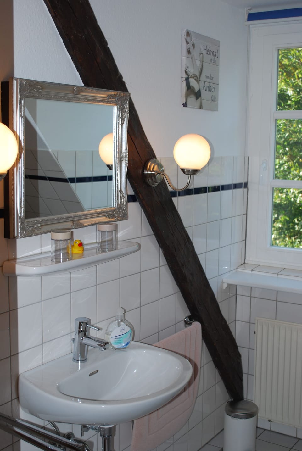 Double Room | Bathroom | Shower, hair dryer, towels, soap