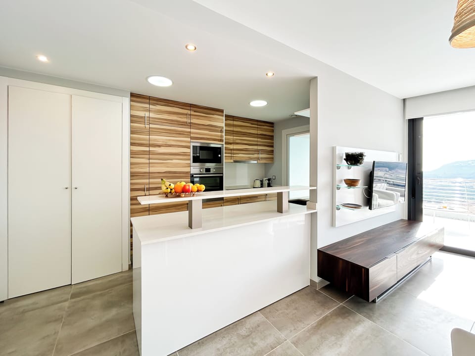Premium Apartment, 2 Bedrooms, Balcony, Sea View | Private kitchen | Espresso maker, oven, stovetop, freezer