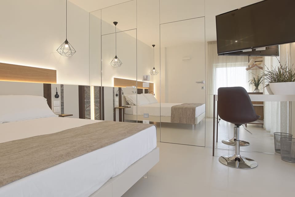 Panoramic Double or Twin Room, Balcony, Sea View | Frette Italian sheets, premium bedding, down comforters, pillowtop beds
